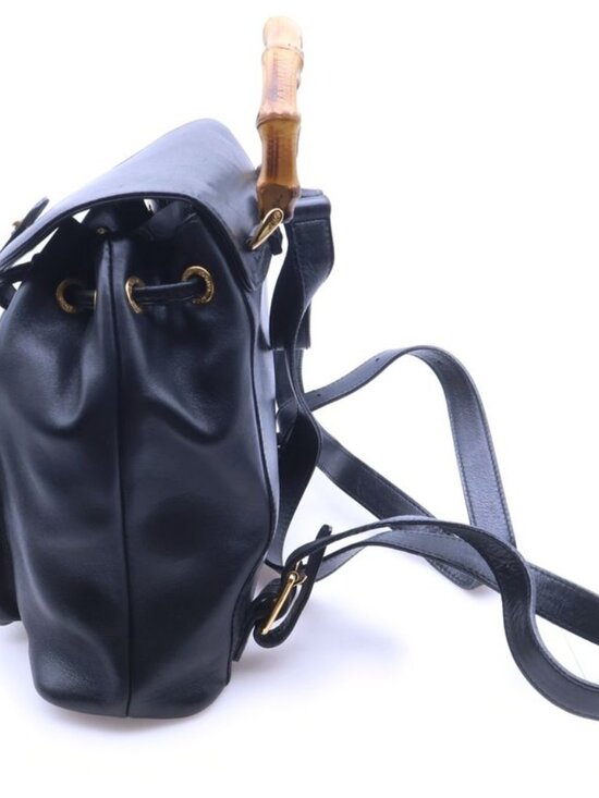 Gucci Bamboo Leather Backpack Black main image 6